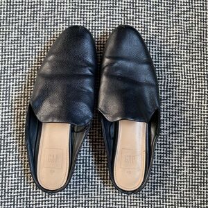 GAP - Black Leather Slip-On Loafer Flats